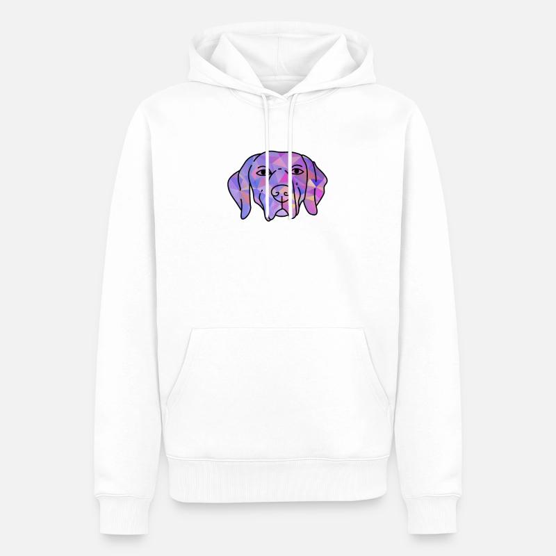 Weimaraner - Männer Premium Bio Hoodie - Weiß