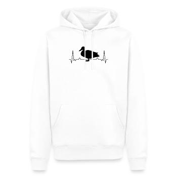 Ducks Heartbeat Duck Breeder - Men’s Premium Organic Hoodie - white - Front - Nico (187cm)