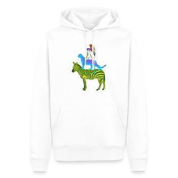 Tier Pyramide - Männer Premium Bio Hoodie - Weiß - Vorne - Nico (187cm)
