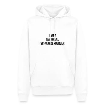 Ein Waschechter Schwarzenberger - Männer Premium Bio Hoodie - Weiß - Vorne - Nico (187cm)