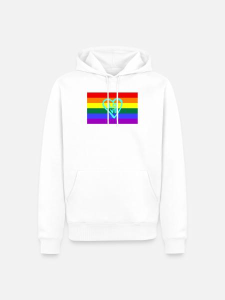 LGBTQ, freedom, diversity - Men’s Premium Organic Hoodie - white