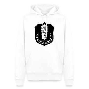 Armoiries de Döner - Sweat à capuche Premium bio Homme - blanc - Devant - Nico (187cm)
