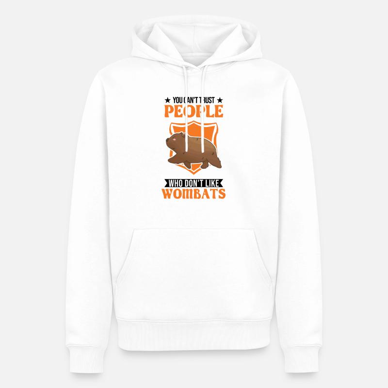 Wombat australien - Sweat à capuche Premium bio Homme - blanc