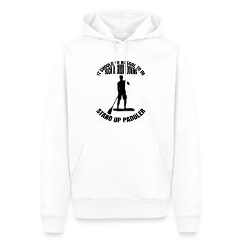 Stehpaddler Stand Up Paddling Stehpaddeln - Männer Premium Bio Hoodie - Weiß - Vorne - Nico (187cm)