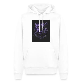 TIGER IM DSCHUNGEL I LÖWE - Männer Premium Bio Hoodie - Weiß - Vorne - Nico (187cm)