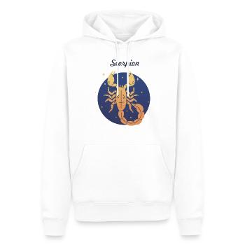Scorpion - Sweat à capuche Premium bio Homme - blanc - Devant - Nico (187cm)