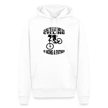 Fahrrad Vater Radfahren Papa Radeln Fahrradtour - Männer Premium Bio Hoodie - Weiß - Vorne - Nico (187cm)