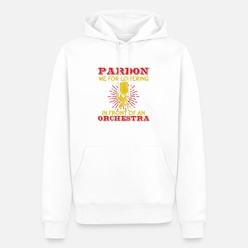 PARDONNEZ-MOI DE FLÂNER DEVANT ANARCHESTRA - Sweat à capuche Premium bio Homme - blanc