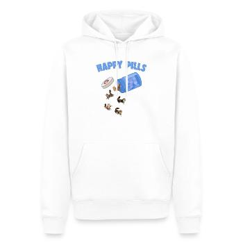 Happy Pills Maine Coon Katze Lustiges Kätzchen Liebhaber - Männer Premium Bio Hoodie - Weiß - Vorne - Nico (187cm)
