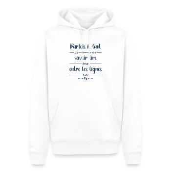 Je vais être papy - Sweat à capuche Premium bio Homme - blanc - Devant - Nico (187cm)