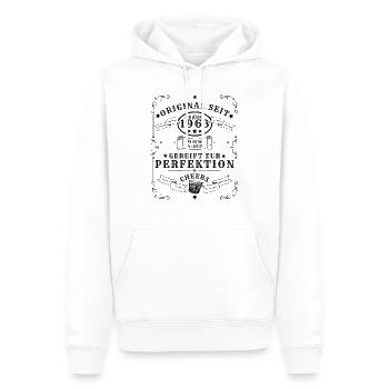 August 1963: 60 Jahre, Whisky, Gin, Rum - Männer Premium Bio Hoodie - Weiß - Vorne - Nico (187cm)