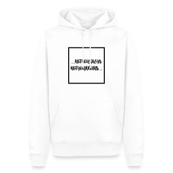 Pas vos clés, pas vos pièces - Sweat à capuche Premium bio Homme - blanc - Devant - Nico (187cm)