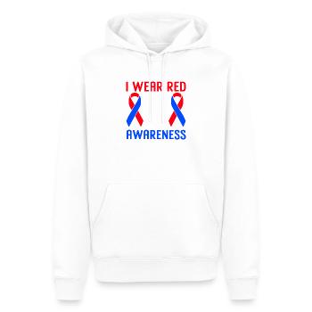 Congenital heart defect CHD consciousness - Men’s Premium Organic Hoodie - white - Front - Nico (187cm)