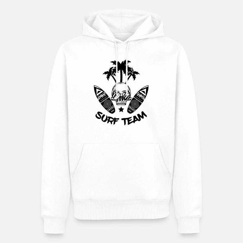 surf team - Männer Premium Bio Hoodie - Weiß