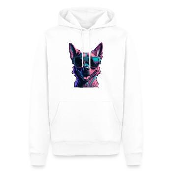 LUSTIGES HUNDE DESIGN I HUNDELIEBHABER - Männer Premium Bio Hoodie - Weiß - Vorne - Nico (187cm)