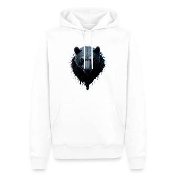 WIKINGER BERSERKER BÄR I VIKINGS - Männer Premium Bio Hoodie - Weiß - Vorne - Nico (187cm)