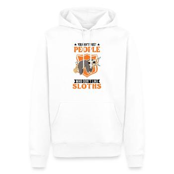 Sloth lover - Men’s Premium Organic Hoodie - white - Front - Nico (187cm)