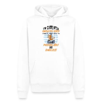 I am currently unsupervised 1 - Männer Premium Bio Hoodie - Weiß - Vorne - Nico (187cm)