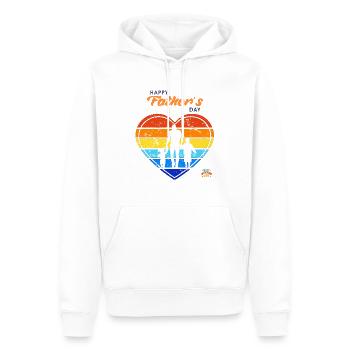 Happy Fathers Day! - Men’s Premium Organic Hoodie - white - Front - Nico (187cm)