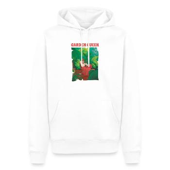 Jardinière amateur reine du jardin - Sweat à capuche Premium bio Homme - blanc - Devant - Nico (187cm)