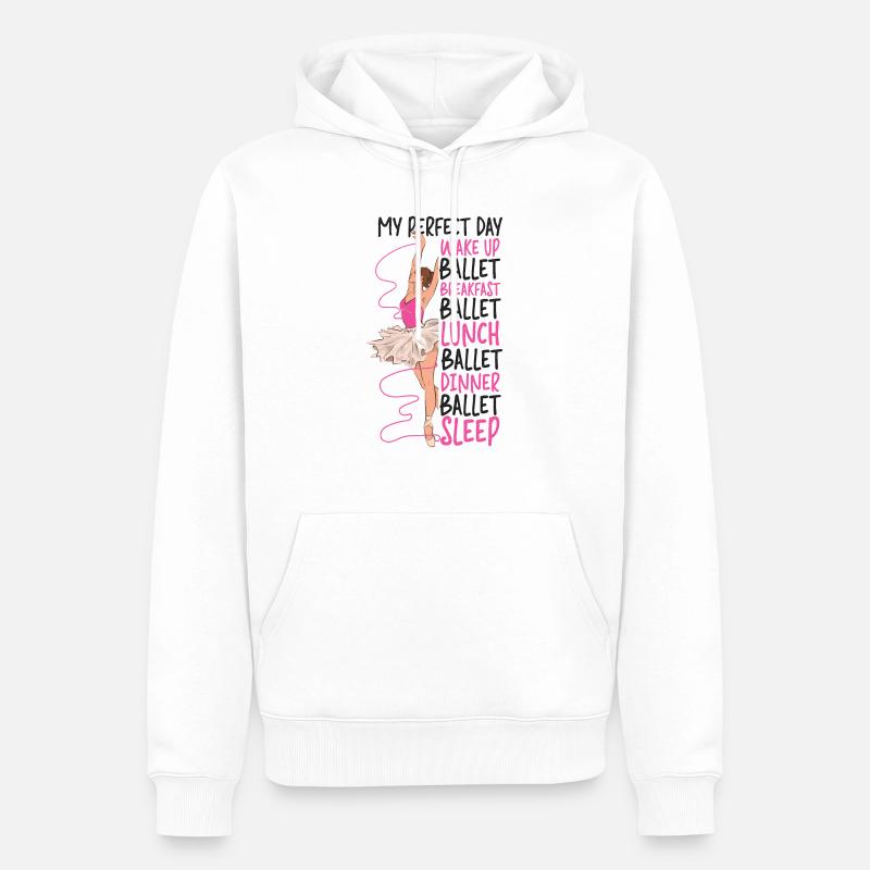Ballet Danseuse Danse Ballerine - Sweat à capuche Premium bio Homme - blanc
