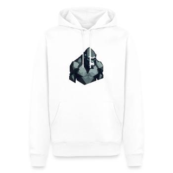 Polygon Gorilla - Men’s Premium Organic Hoodie - white - Front - Nico (187cm)