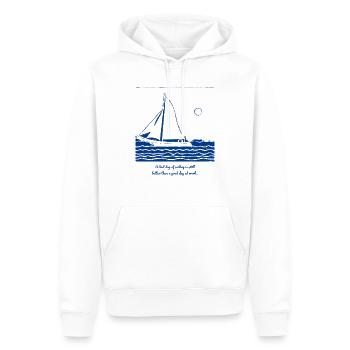 Sailboat - for relaxing days on the water! - Men’s Premium Organic Hoodie - white - Front - Nico (187cm)