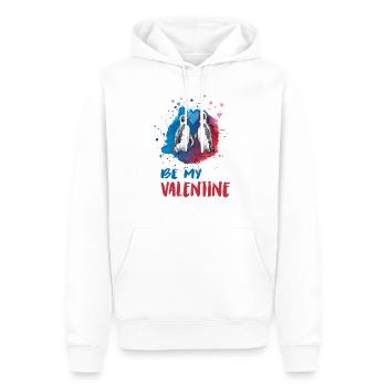 Be my Valentine Pinguine - Männer Premium Bio Hoodie - Weiß - Vorne - Nico (187cm)