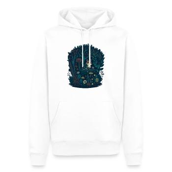 Tamia forestier - Sweat à capuche Premium bio Homme - blanc - Devant - Nico (187cm)