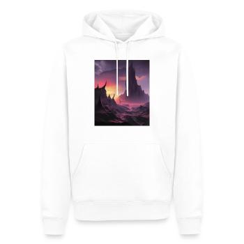 Dämonische Landschaft - Männer Premium Bio Hoodie - Weiß - Vorne - Nico (187cm)