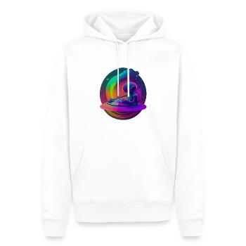 Außerirdischer DJ - Männer Premium Bio Hoodie - Weiß - Vorne - Nico (187cm)