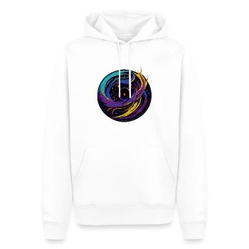 Disque vinyle Galactic - Sweat à capuche Premium bio Homme - blanc - Devant - Nico (187cm)