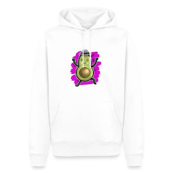 Avocado Ska SKAvocado tanzend Hut - Männer Premium Bio Hoodie - Weiß - Vorne - Nico (187cm)