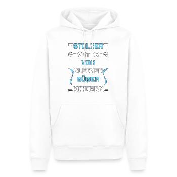 Stolzer Vater von Kindern - Männer Premium Bio Hoodie - Weiß - Vorne - Nico (187cm)