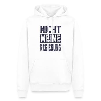 Nicht Meine Regierung - Protest Demo Shirt - Männer Premium Bio Hoodie - Weiß - Vorne - Nico (187cm)