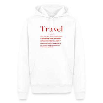 Reisen Definition - Männer Premium Bio Hoodie - Weiß - Vorne - Nico (187cm)
