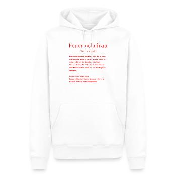 Feuerwehrfrau Definition - Männer Premium Bio Hoodie - Weiß - Vorne - Nico (187cm)