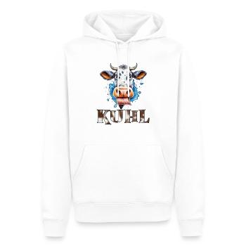 Lustiges Kuh, Spruch Kuhl, Bauern Land - Männer Premium Bio Hoodie - Weiß - Vorne - Nico (187cm)