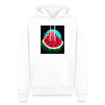 PASTÈQUE - Sweat à capuche Premium bio Homme - blanc - Devant - Nico (187cm)
