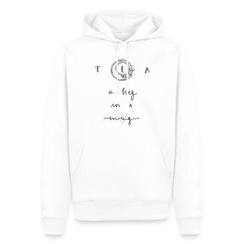 Tea a hug in a mug - Männer Premium Bio Hoodie - Weiß - Vorne - Nico (187cm)