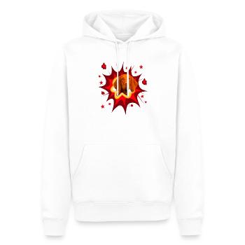 Conception de chien comique - Pow - Vizsla - Sweat à capuche Premium bio Homme - blanc - Devant - Nico (187cm)