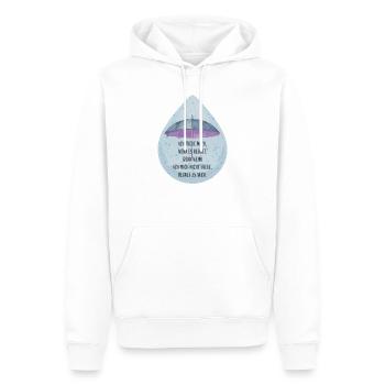 Ich freue mich...Regen Lustige Sprüche - Männer Premium Bio Hoodie - Weiß - Vorne - Nico (187cm)
