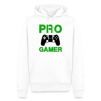 Joueur professionnel - Sweat à capuche Premium bio Homme - blanc - Devant - Nico (187cm)