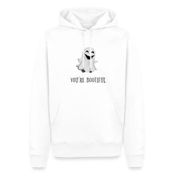 you´re bootiful boo Geist - Männer Premium Bio Hoodie - Weiß - Vorne - Nico (187cm)