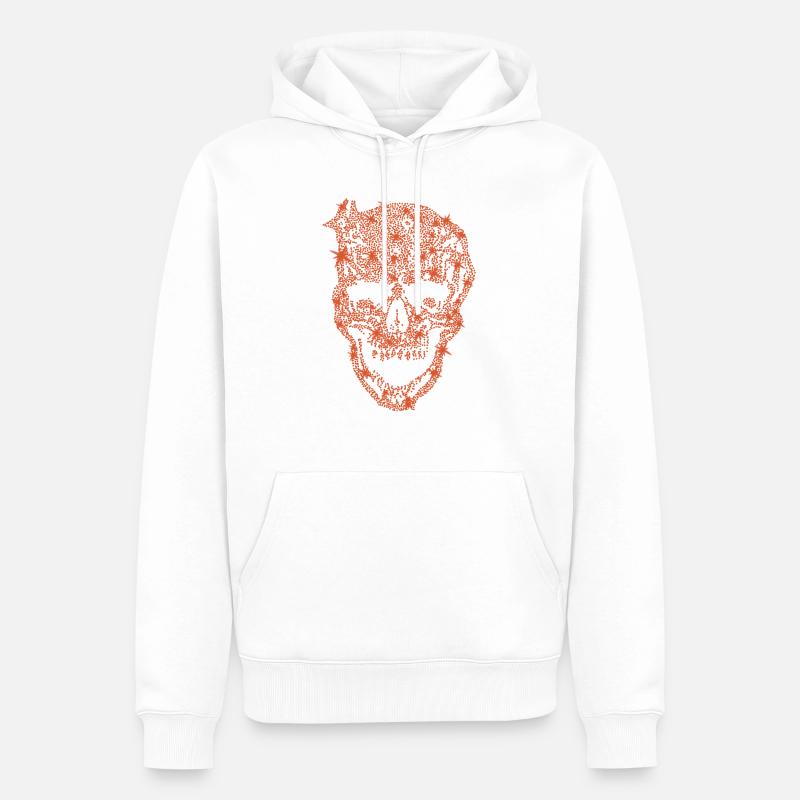 Points de crâne - Sweat à capuche Premium bio Homme - blanc