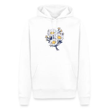Coole Blumen Vintage Blumen Neuheit Gänseblümchen Liebhaber - Männer Premium Bio Hoodie - Weiß - Vorne - Nico (187cm)