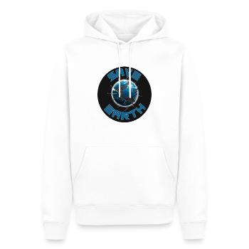 RETTE DIE ERDE - Männer Premium Bio Hoodie - Weiß - Vorne - Nico (187cm)