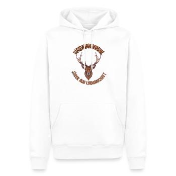 WAIDMANNSHEIL - Männer Premium Bio Hoodie - Weiß - Vorne - Nico (187cm)