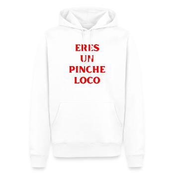 du bist doch verrückt Spanisch Sprache - Männer Premium Bio Hoodie - Weiß - Vorne - Nico (187cm)