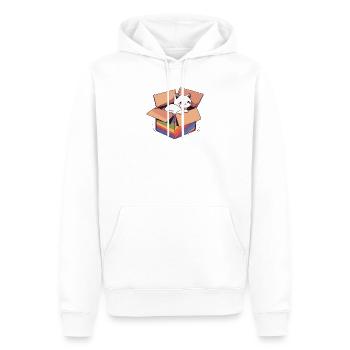 Pet Rainbow LGBTQ Community Cool Lesbienne Gay Pun - Sweat à capuche Premium bio Homme - blanc - Devant - Nico (187cm)